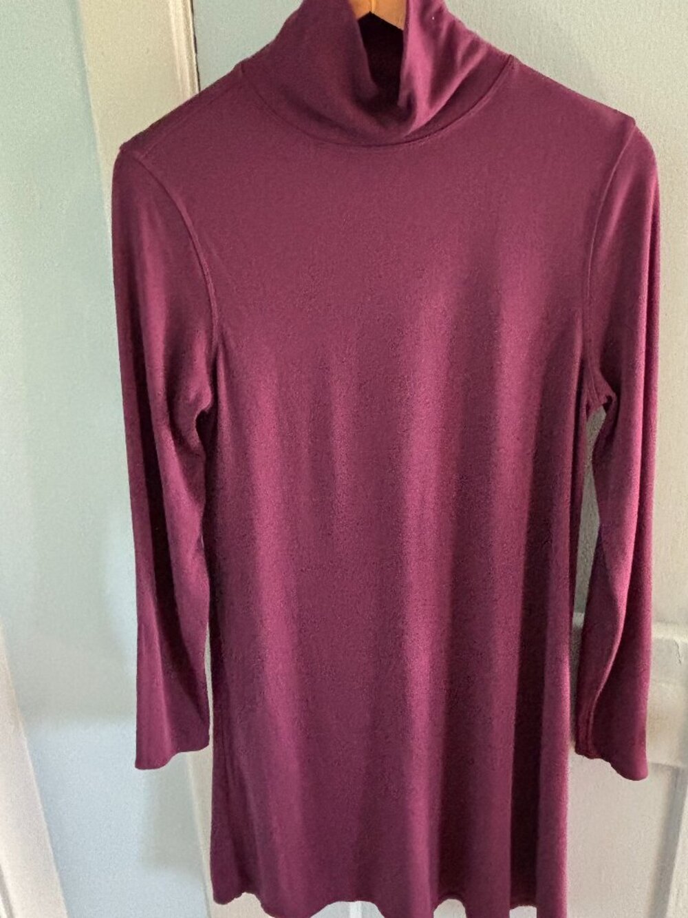 Kit and Ace  Upgrade Long Sleeved Turtleneck Knit Dress - Burgundy - Size M